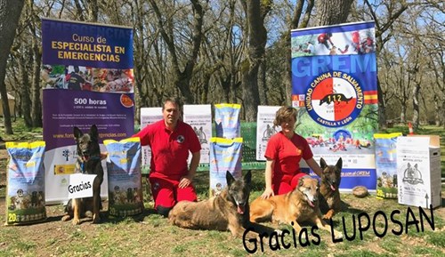 Luposan , Donación Pienso . Perros De Rescate . Perros De Búsqueda Unidad Canina Salvamento Castilla Y León